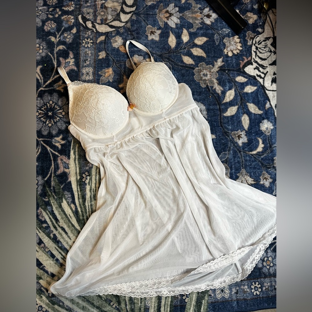 White Lace Babydoll Lingerie